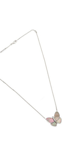 A mother of pearl and diamond pendant necklace,, Van Cleef and Arpels