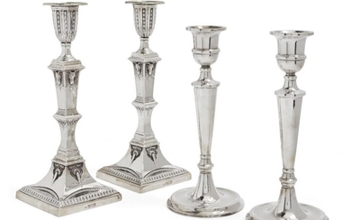 A pair of Victorian silver candlesticks, Sheffield, c.1892, Mappin &...