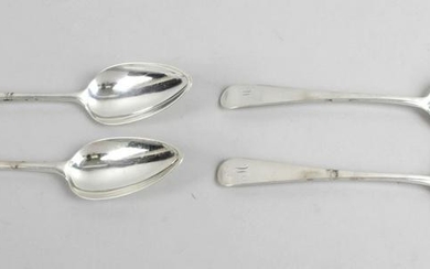 A pair of William IV Newcastle silver table spoons