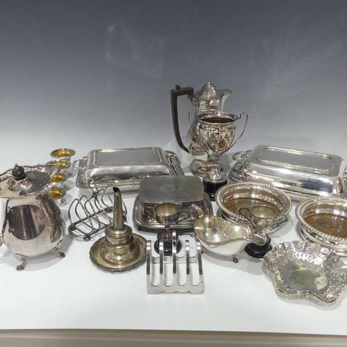 A quantity of Silver Plate, including entree dishes, salver,...
