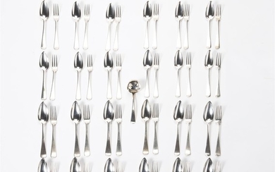 A set of twelve Dutch silver table forks...