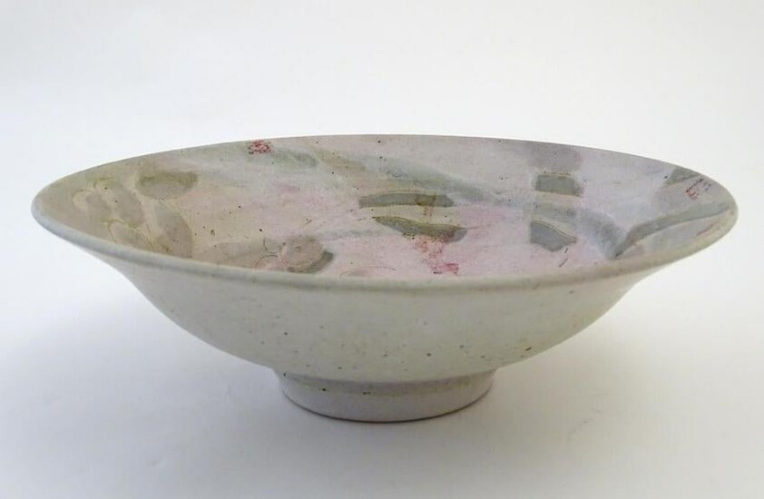 A studio pottery bowl with Oriental inspired decoration