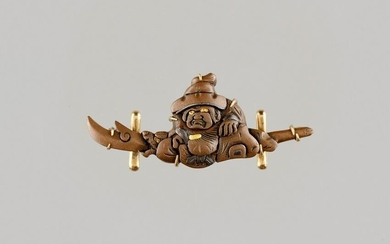 AN 18K GOLD-MOUNTED COPPER OBIDOME WITH KAN'U