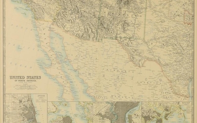 AN ANTIQUE MAP, "United States of North America