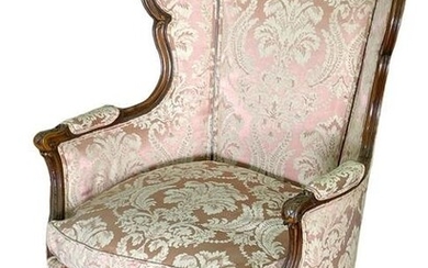 ANTIQUE FRENCH WINGCHAIR