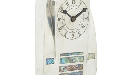 ARCHIBALD KNOX (1864-1933) FOR LIBERTY & CO., LONDON 'TUDRIC' CLOCK, CIRCA 1900