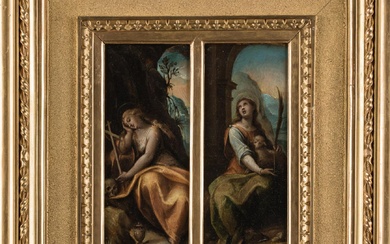 ATTRIBUTED TO GIROLAMO MUZIANO Brescia, Italy (1532) / Rome, Italy (1592) "Saint Mary Magdalene" and...