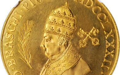 AUSTRIA. Visit of Pope Pius VI Centennial Gold Medal, ND (ca. 1983). NGC MS-62.
