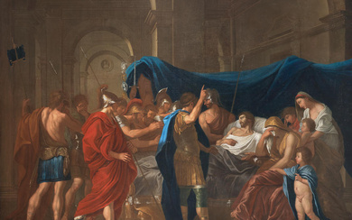 After Nicolas Poussin circa 1700 The Death of Germanicus unframed