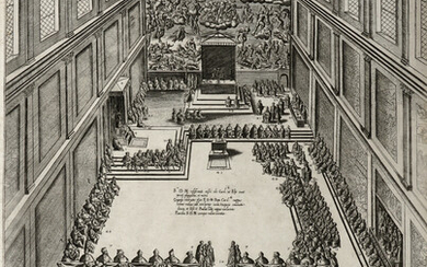 Ambrogio Brambilla (attivo a Roma tra il 1579 e il 1599, ), Maiestatis Pontificiae dum in Capella Xisti Sacra peraguntur accurata delineatio. 1582.