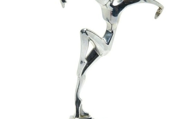 American Art Deco Ronson AMW Chrome Metal Figure of a