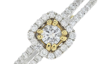 An 18ct gold brilliant-cut diamond cluster ring.