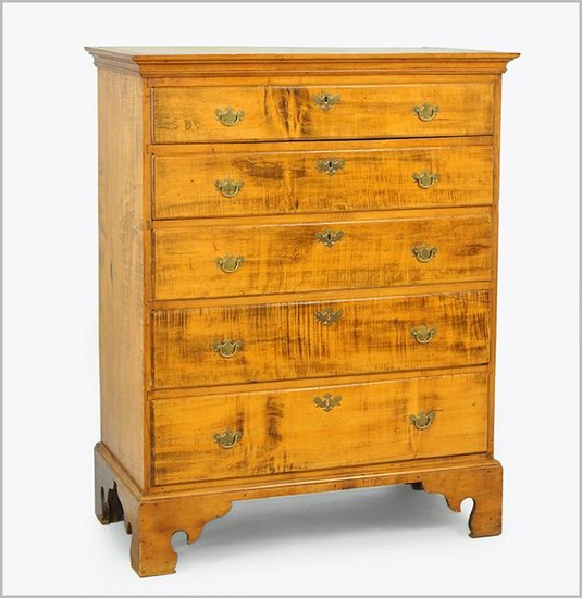 An 18th Century American Maple Chippendale Chest of