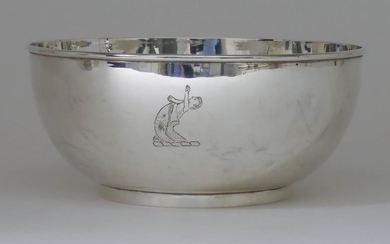 An American "Sterling" Silver Circular Bowl, with moulded rim...