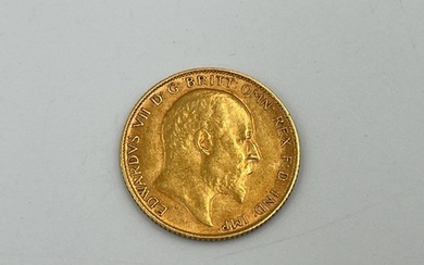 An Edward VII 22ct gold half sovereign, dated 1908 - approx....