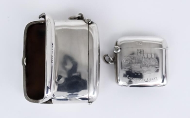 An Edward VII Silver Combination Vesta Case/Cheroot Holder and...