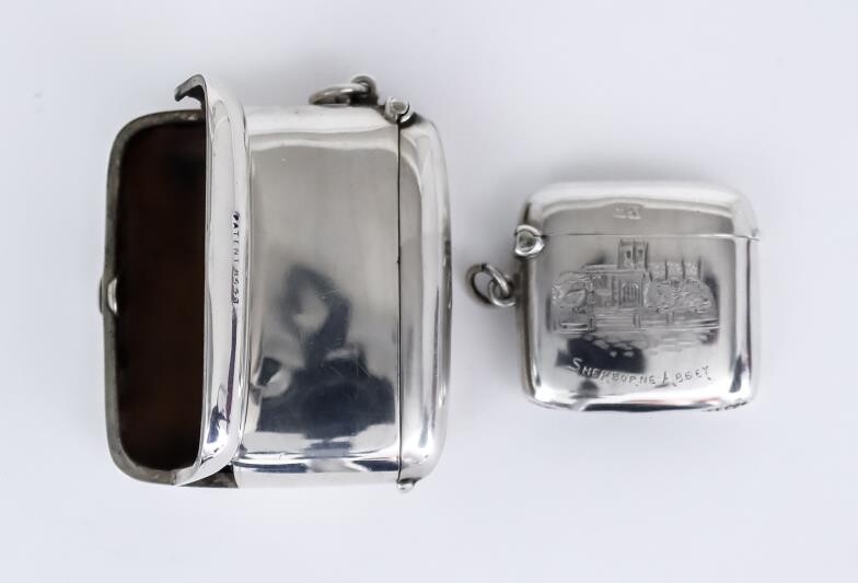 An Edward VII Silver Combination Vesta Case/Cheroot Holder and...