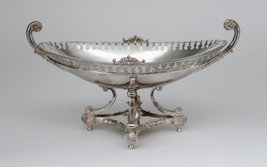 An Edward VII Silver Oval Two-Handled Table Basket, by...