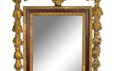 An Italian Baroque Style Giltwood Mirror