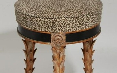 An Italian Neoclassical ebonzied stool