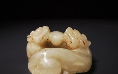 Ancient Chinese Hetian Jade Ring