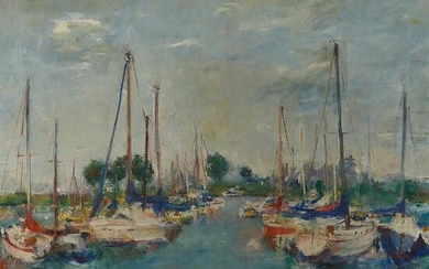 Anthony J. Cooper, Boats at Rest (Belmont Harbor)