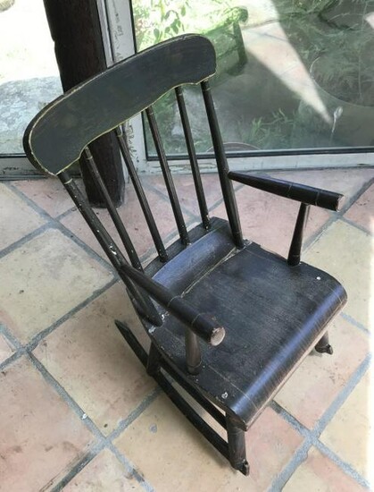 Antique 19th C Child or Doll Size Rocking Chair