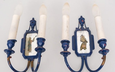 Antique Caldwell Chinese Chippendale Wall Sconces