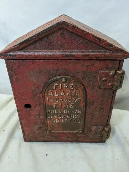 Antique Cast Iron Fire Alarm Box