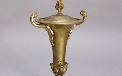 Antique French Empire Napoleon III Bronze Urn Censer