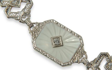 Art Deco Diamond & Platinum Filigree Bracelet