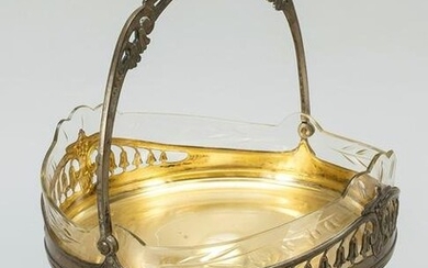 Art Nouveau handle top bowl, c