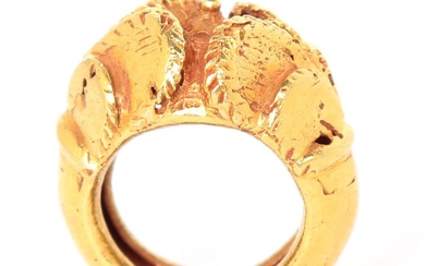 Asante Gold Chief's Ring, 14-18k 11grams