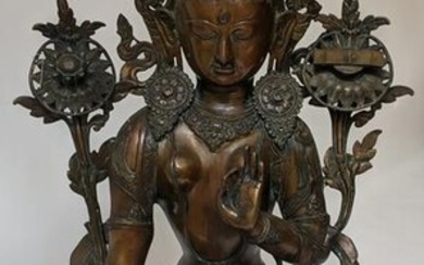 Asian Bronze Tatra Buddha Statue