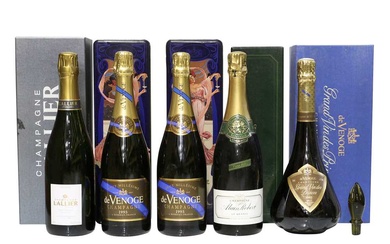 Assorted Champagne: De Venoge, Grand Vin de Princes, 1993 and four others