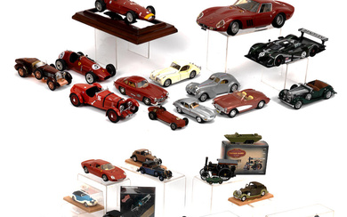 Assorted scale models of motor cars