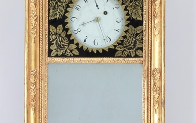 Attributed to Asa Munger, 19th Century Mirror Clock