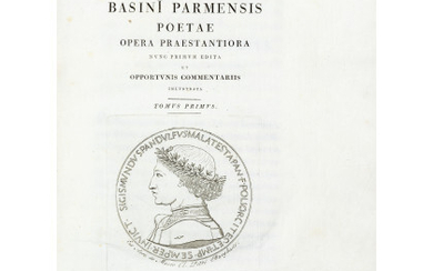 BASINI, Basinio (1425-1457) - Opera Praestantiora. Rimini: ex tipografia albertiniana, 1794. First edition of the work by the humanist poet...