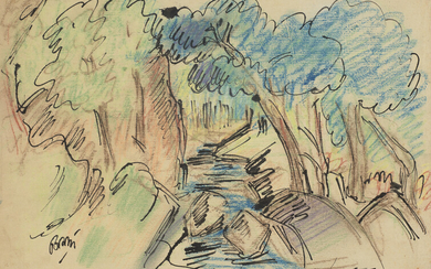 BENODEBEHARI MUKHERJEE (1904-1980) Untitled (Landscape, Mussorie)