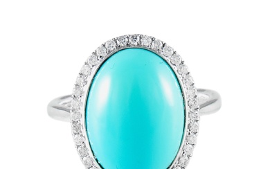 Bague Turquoise Diamants