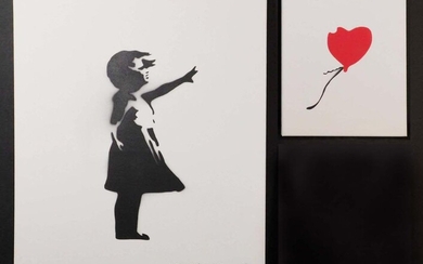 Banksy (Manner of): Balloon Girl