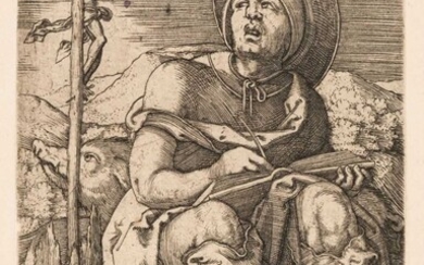 Beham, Hans Sebald, St Anthony the Hermit, engraving, 1521
