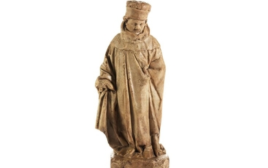 Bildhauer des 17. Jahrhunderts, MARMORFIGUR EINES GELEHRTEN ODER GEISTLICHEN WÜRDENTRÄGERS