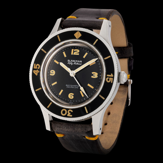Blancpain. Very Rare and Well Preserved, Fifty-Fathoms, Automatic Wristwatch in Steel, With...