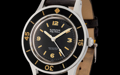 Blancpain. Very Rare and Well Preserved, Fifty-Fathoms, Automatic Wristwatch in Steel, With...