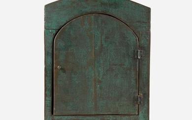 Blue-painted wall cupboard, 19th century