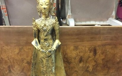 Boudha en bronze Thaïlande H : 65 cm - Lot 34 - Richard Maison de ventes