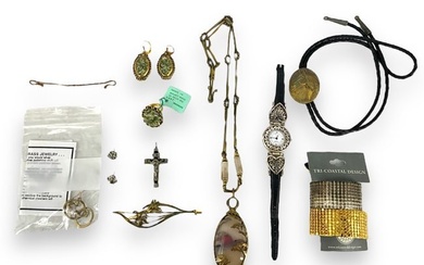 Brass Artisan Necklace & Earrings, Horse Themed Bolo-Tie, "Brighton" Brand Ladies Watch and More