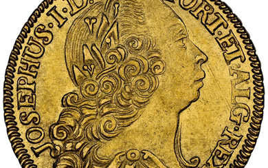 Brazil: , José I gold 6400 Reis (Peça) 1777-B MS62 NGC,...