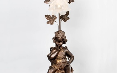 Bronze Table Lamp, 18th Century